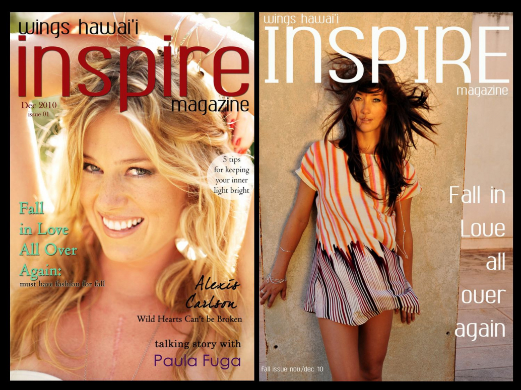 Inspire Magazine covers and editorials